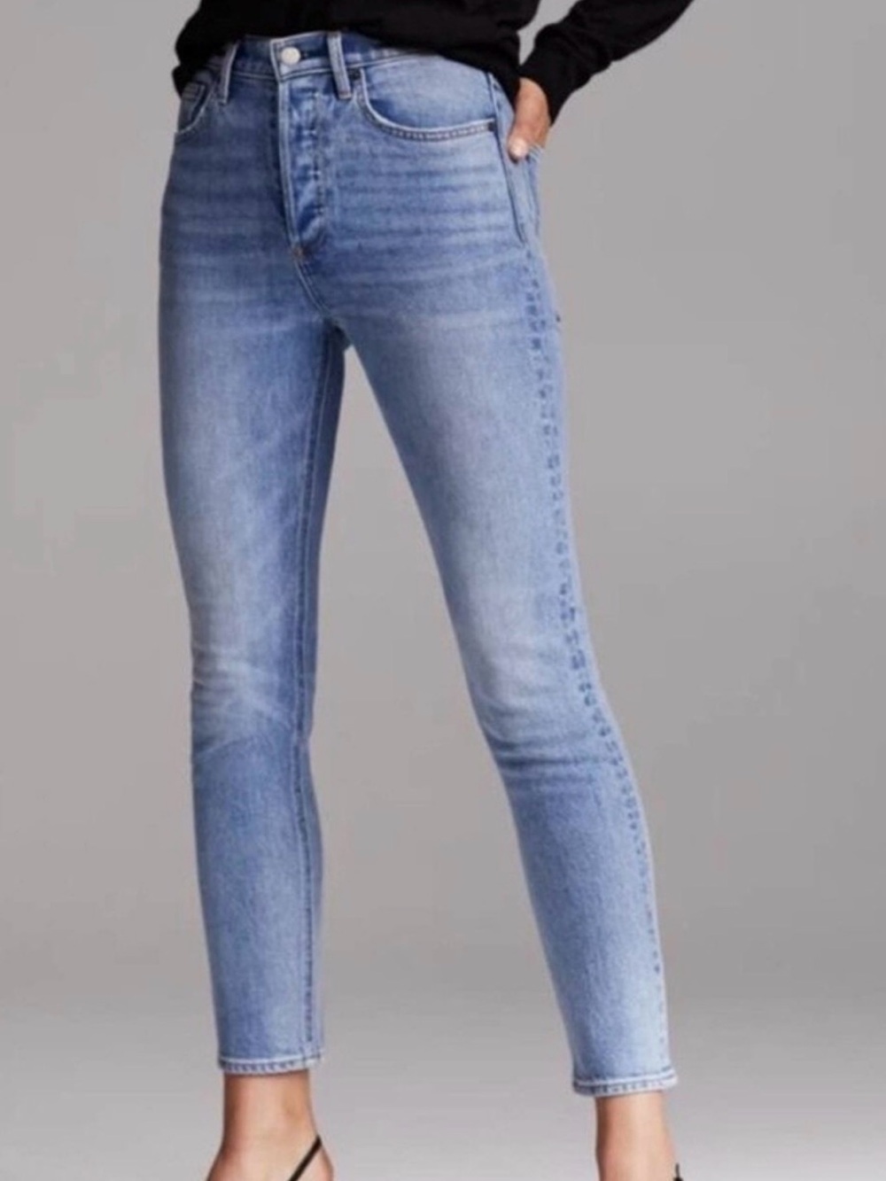 Denim Forum Light Blue High-Rise Skinny Jeans - Women size 29